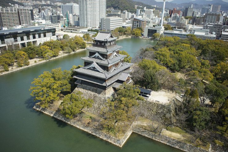 写真9　広島城のレーザ計測